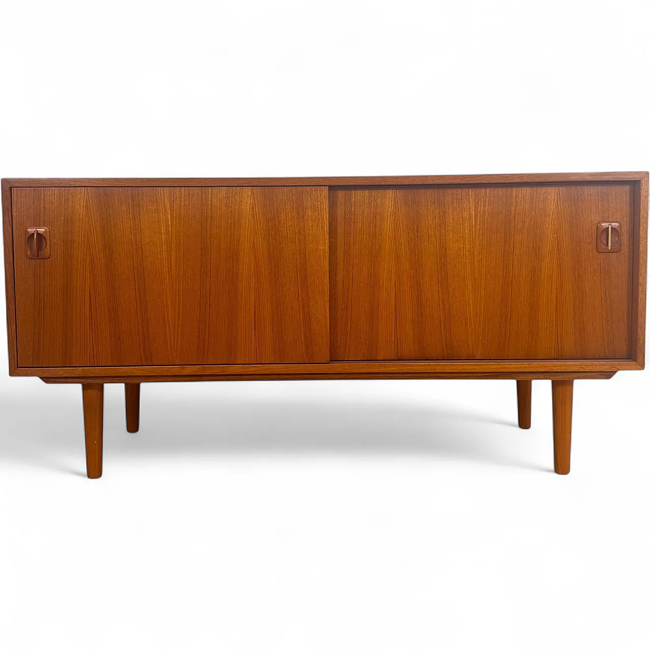 Teak sideboard with internal record holder, 1960s 8