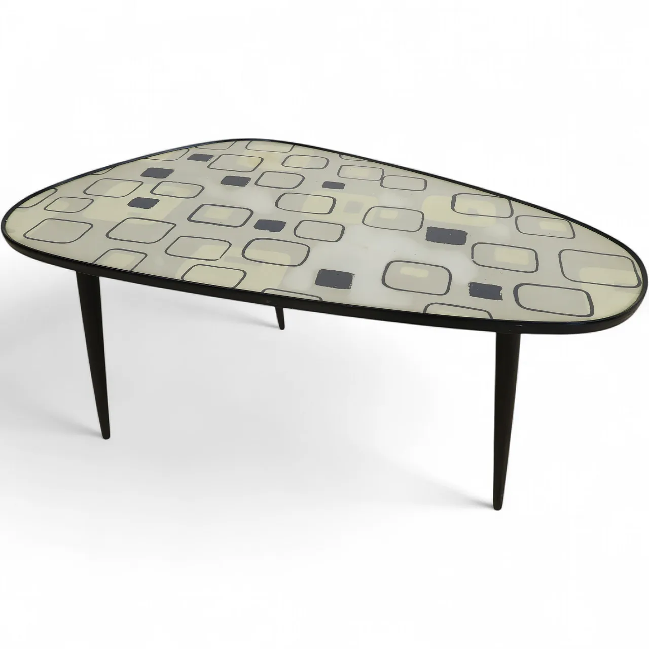 Mid-century low table in Formica and wood, 1970s 7