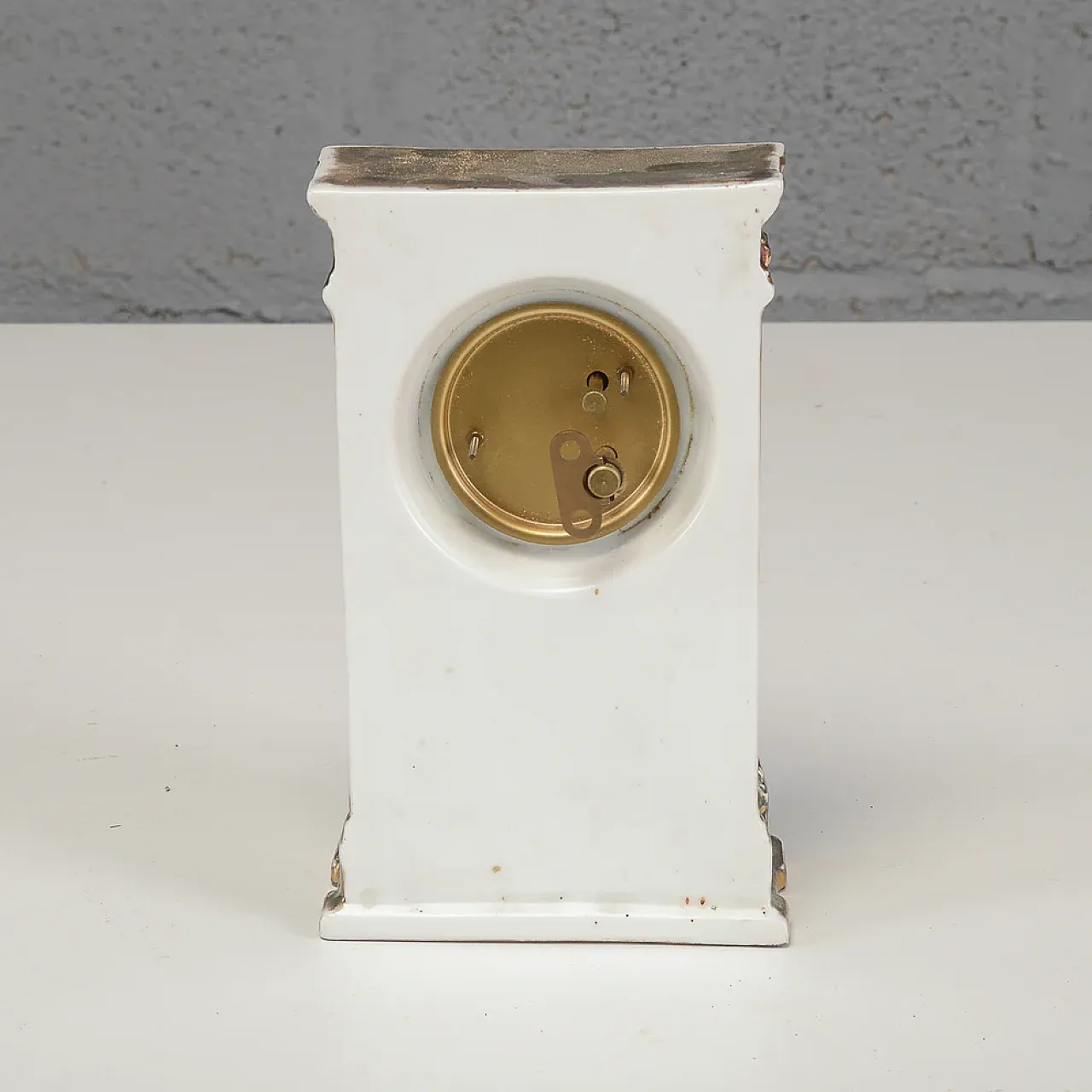 Lacquered ceramic side clock, 19th century 4