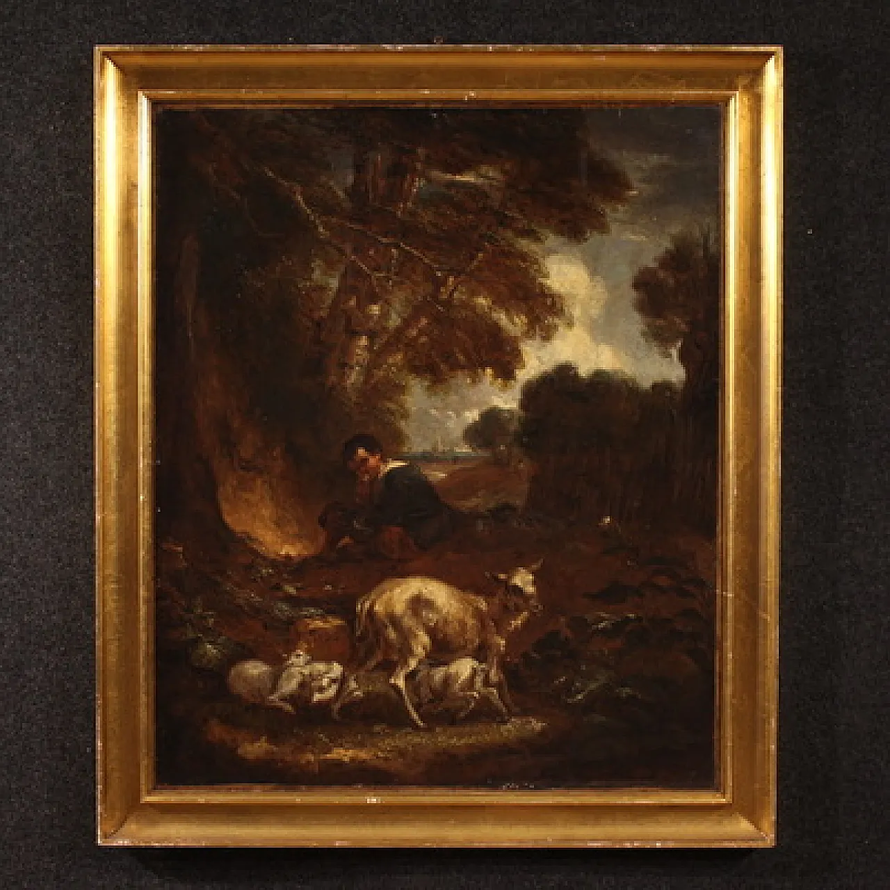 18th century English painting, pastoral landscape 1
