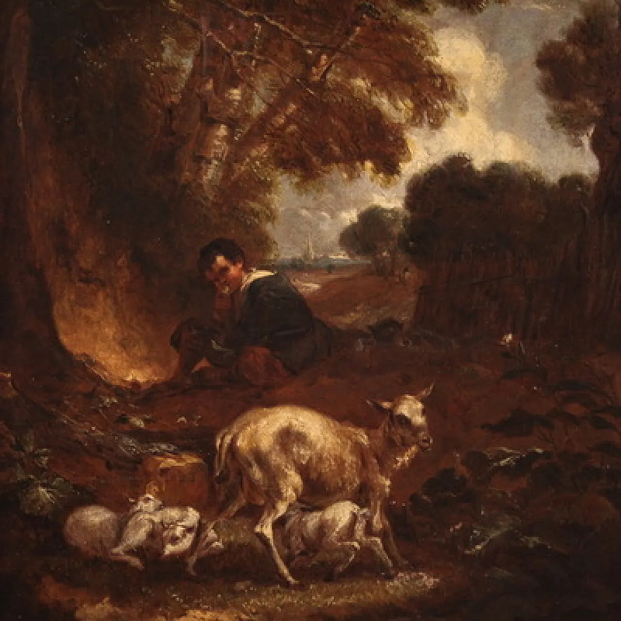 18th century English painting, pastoral landscape 2