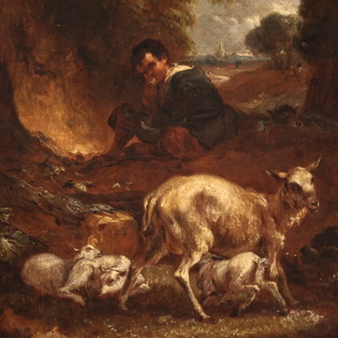 18th century English painting, pastoral landscape 4