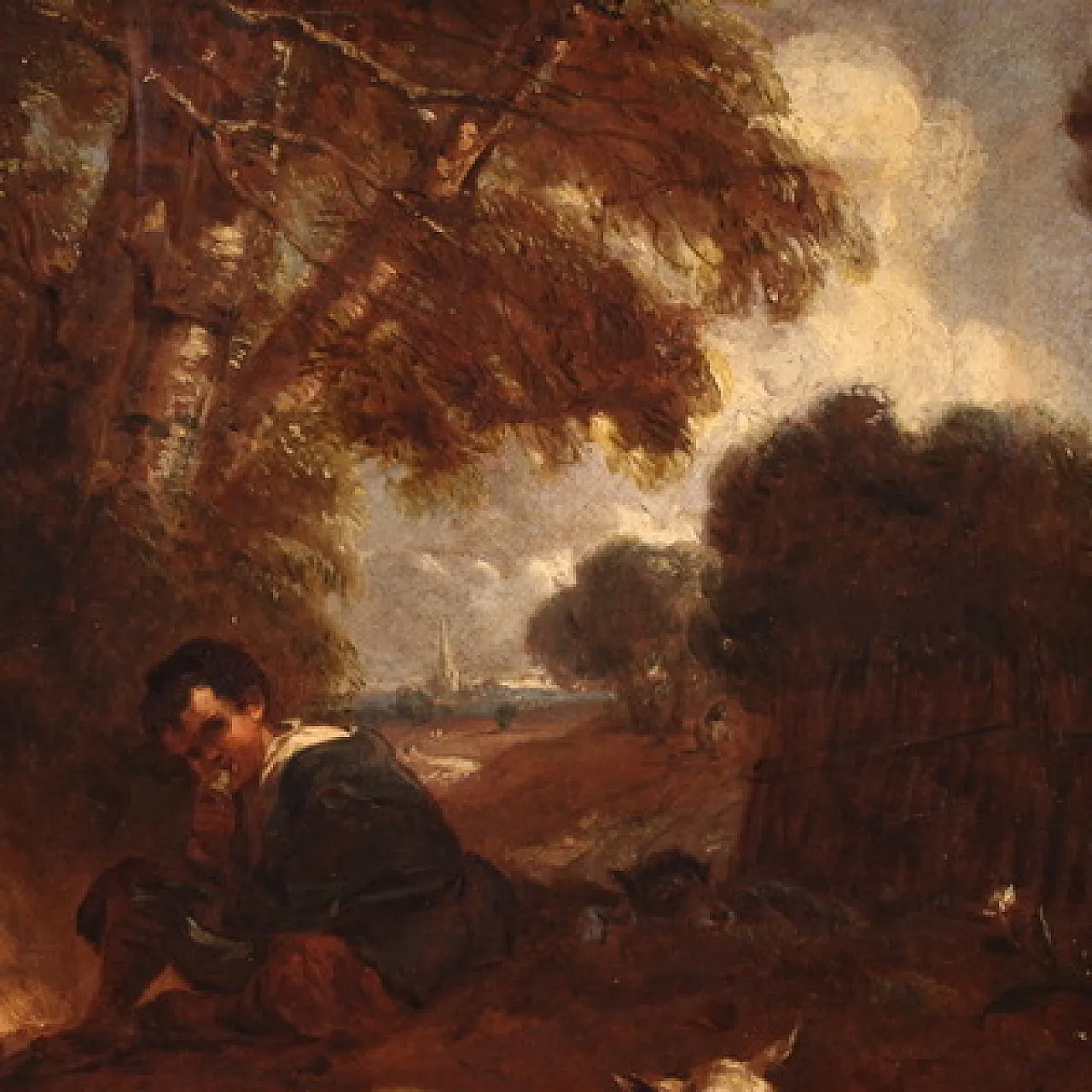 18th century English painting, pastoral landscape 8