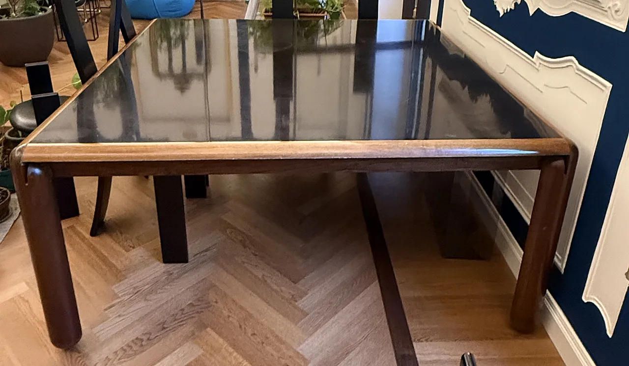 Postmodern style dining table and chairs, 70s 2