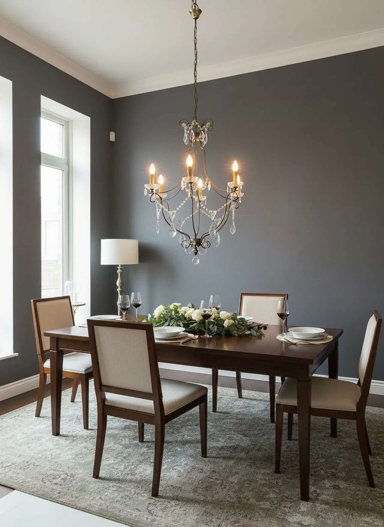 Large wrought iron and crystal chandelier, 1980s 2