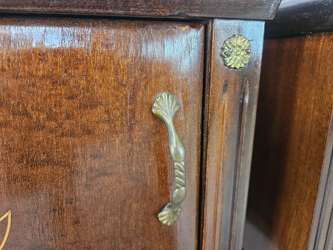 Pair of oak bedside tables with glass tops, 1960s 11