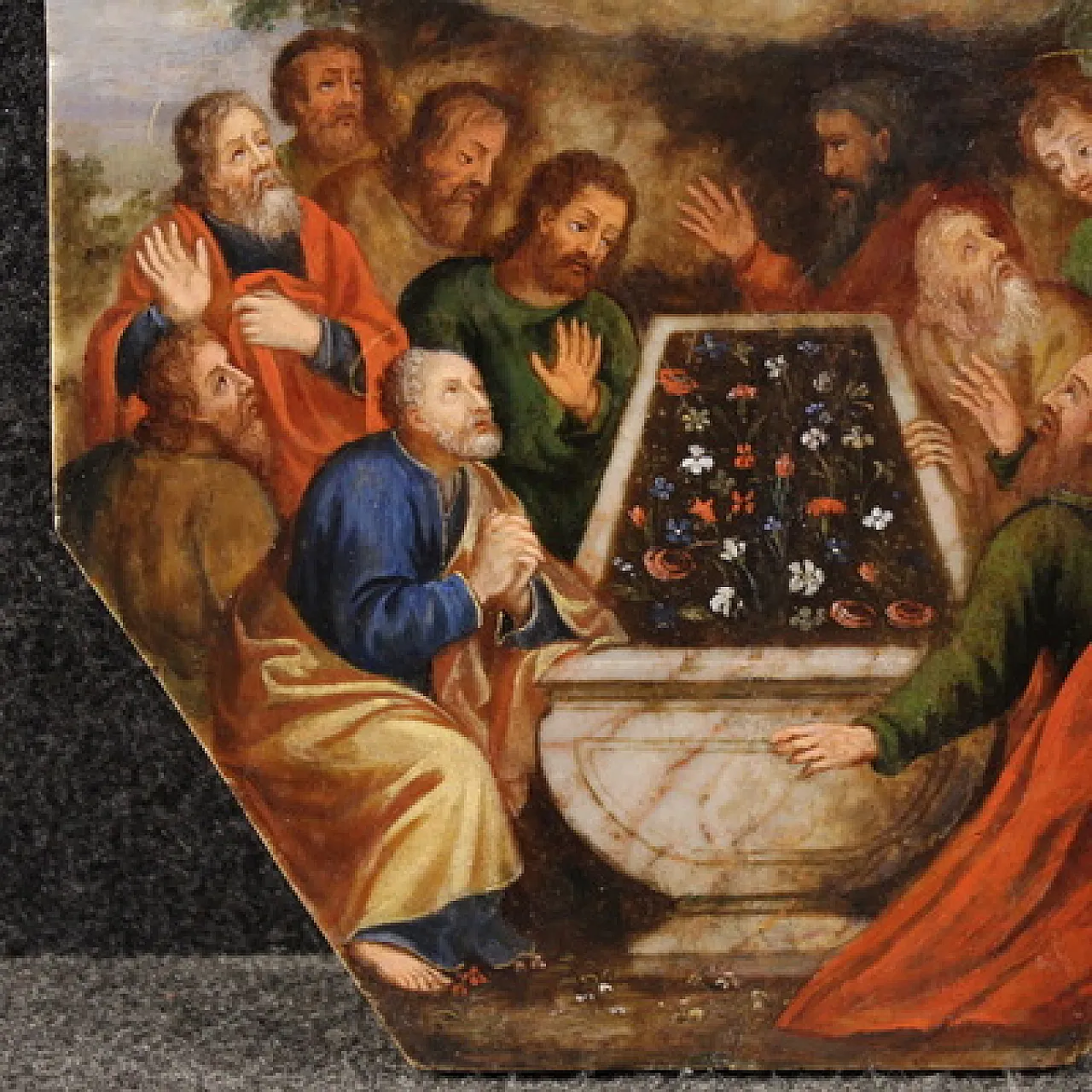 Dipinto ad olio su marmo, '500 2