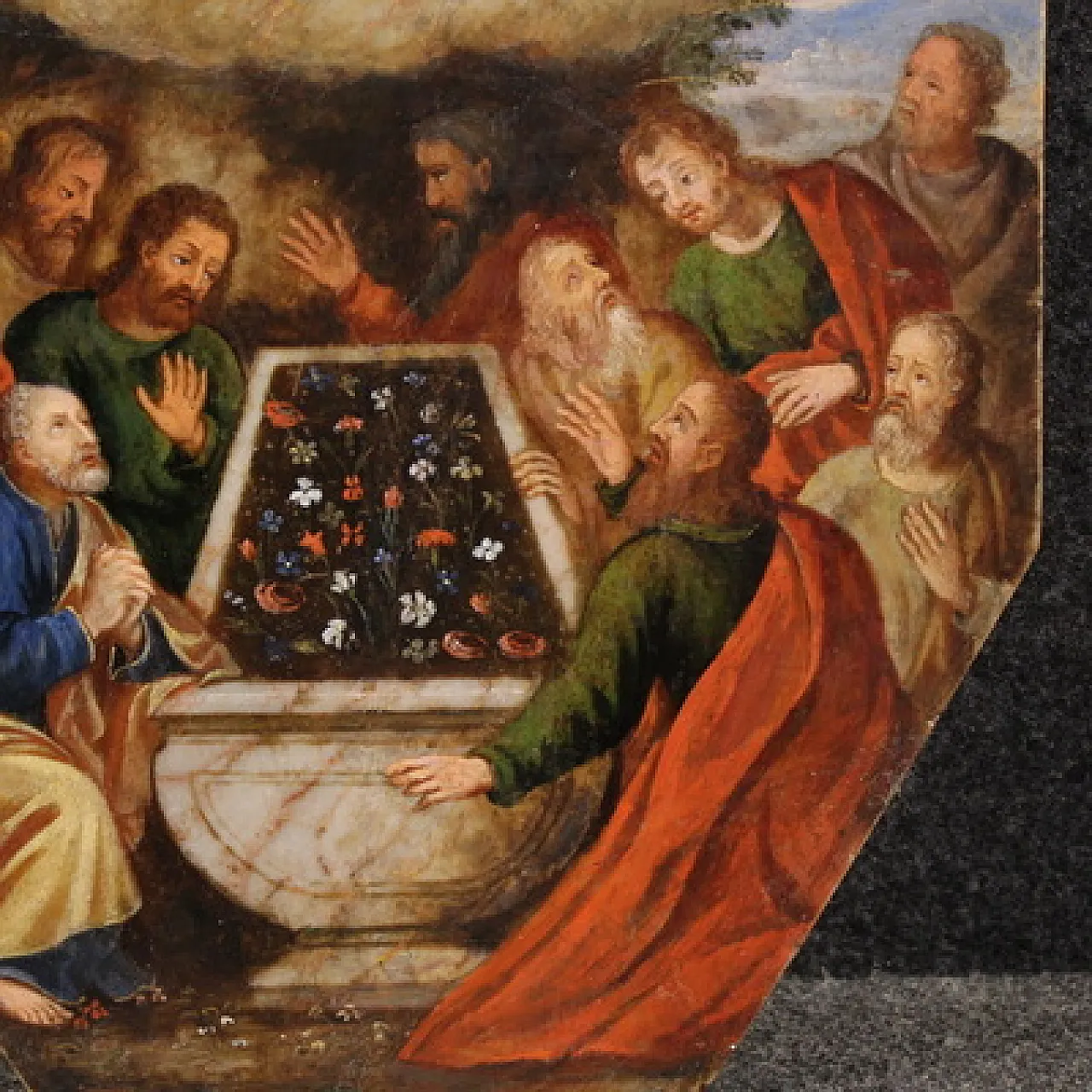 Dipinto ad olio su marmo, '500 3