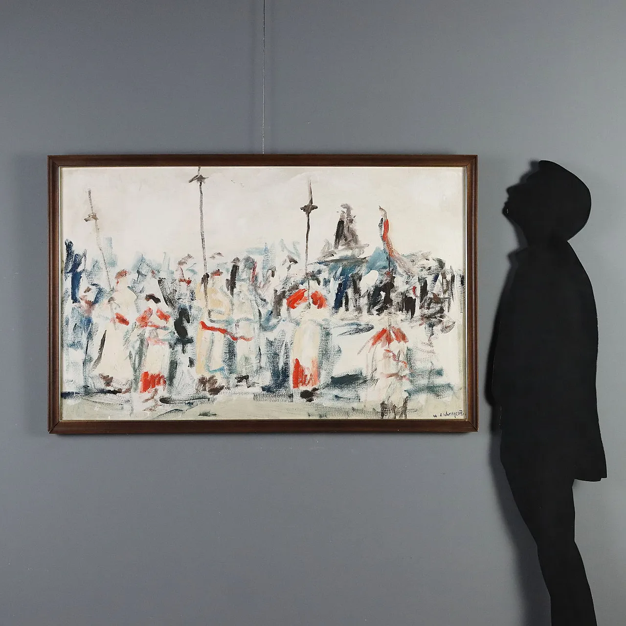 Painting by Fernando Wamprechts, oil on canvas, 20th century 2