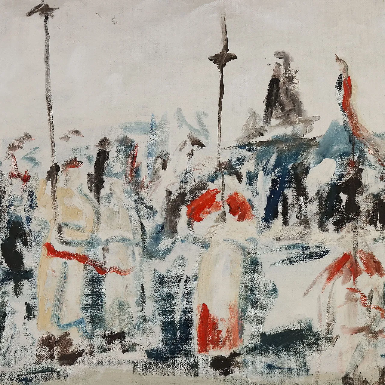 Painting by Fernando Wamprechts, oil on canvas, 20th century 3