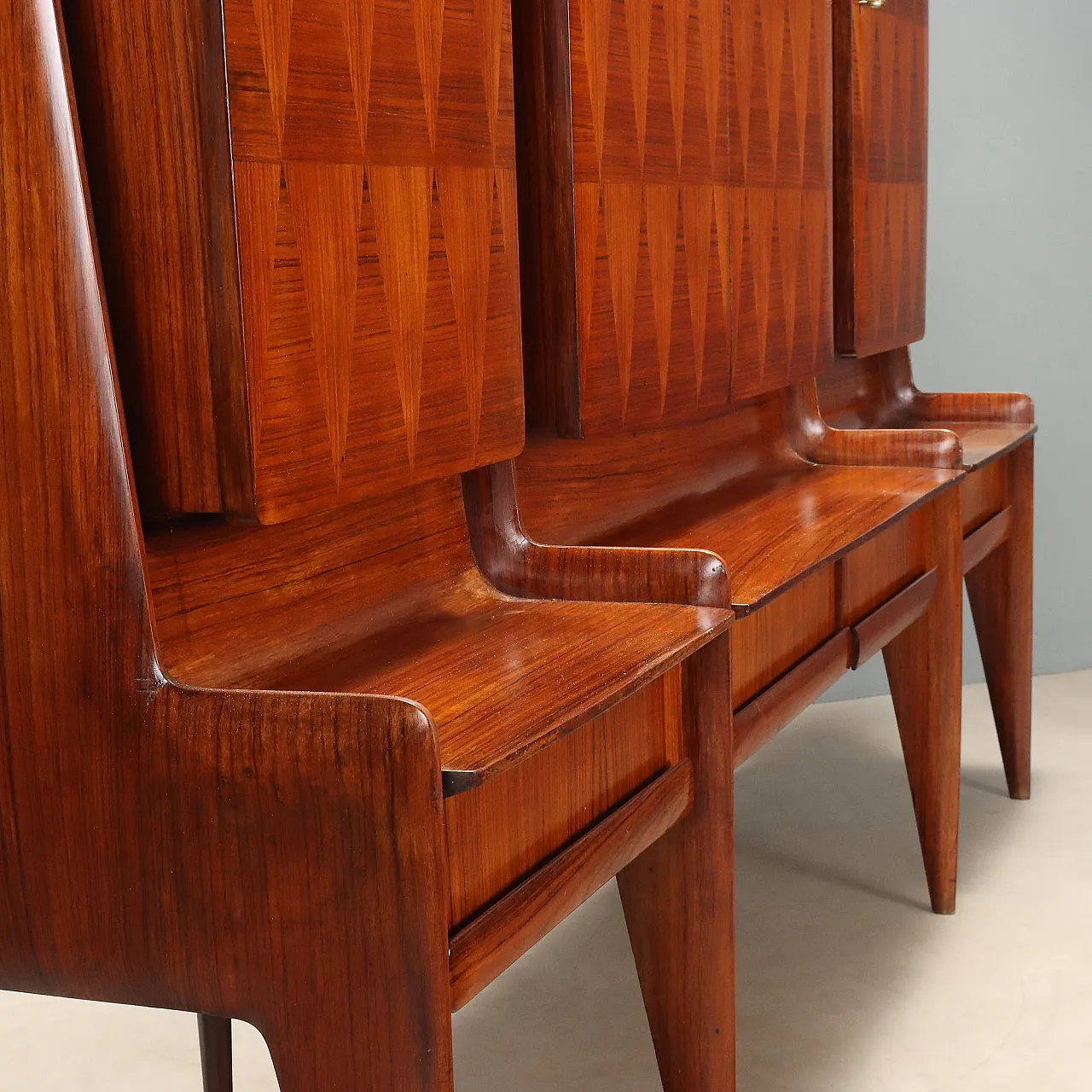 Wooden living room cabinet, 1950s 3