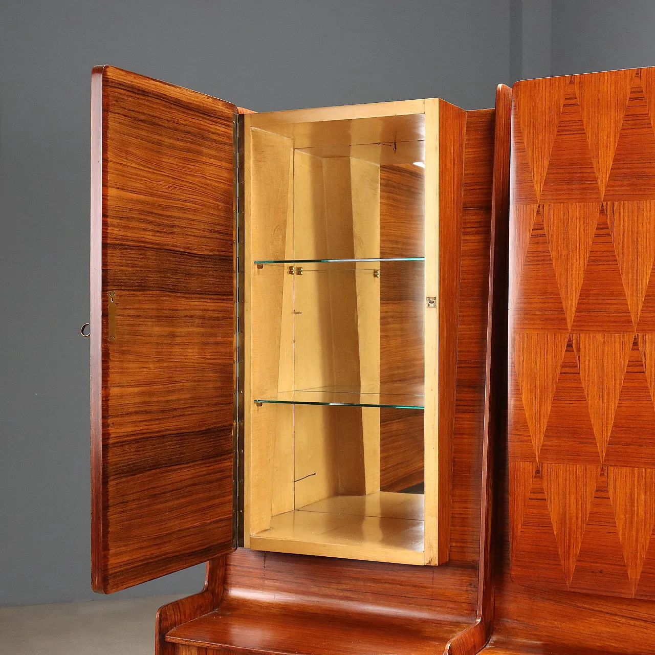 Wooden living room cabinet, 1950s 6