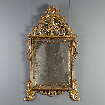 Mirror in carved and gilded lime wood, 18th century