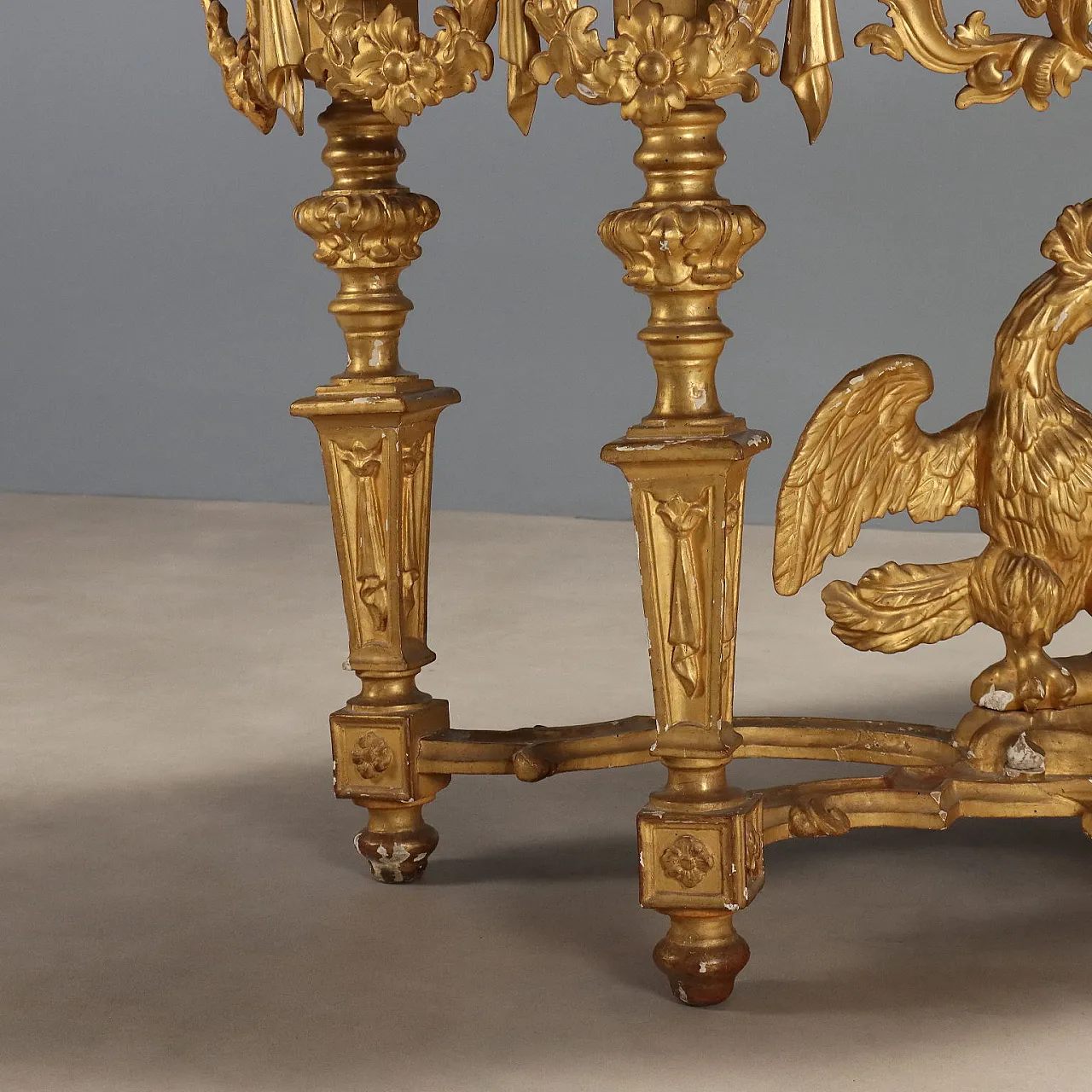 Console in carved and gilded wood, mid-19th century 8