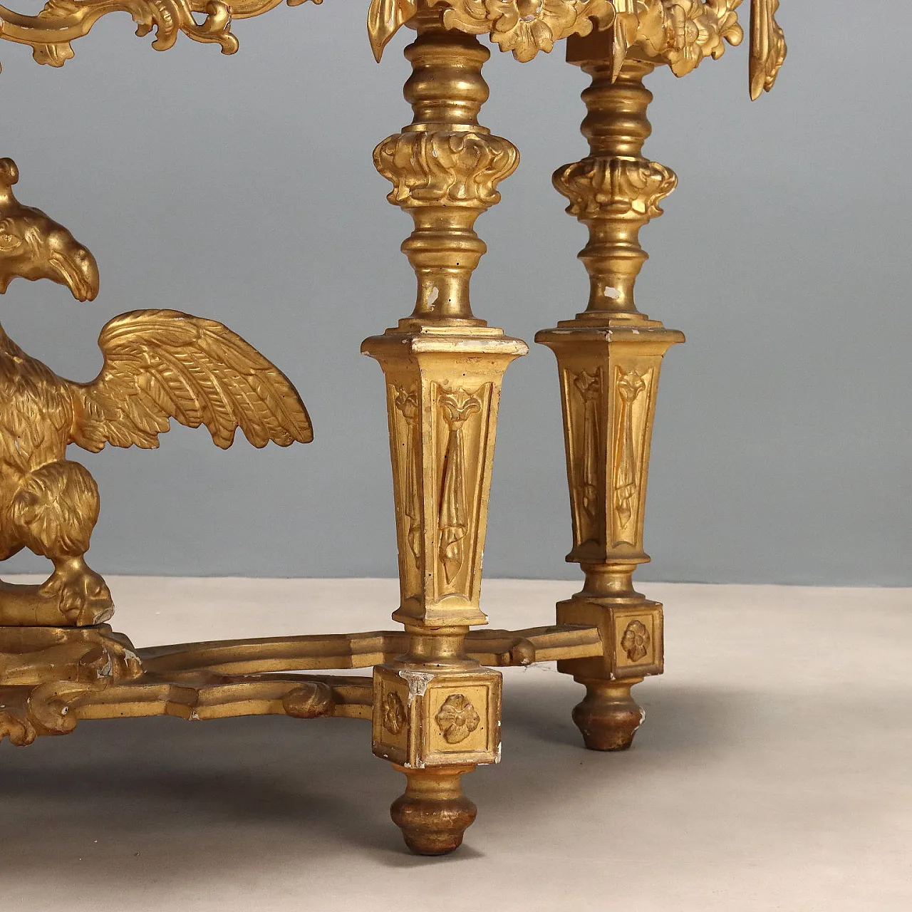 Console in carved and gilded wood, mid-19th century 9
