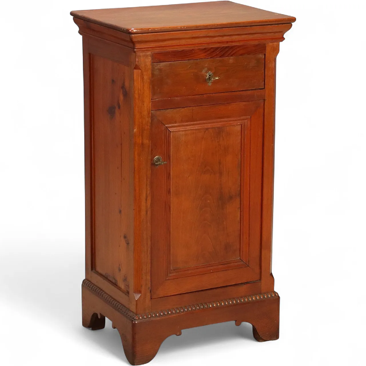 Larch bedside table, late 19th century 11