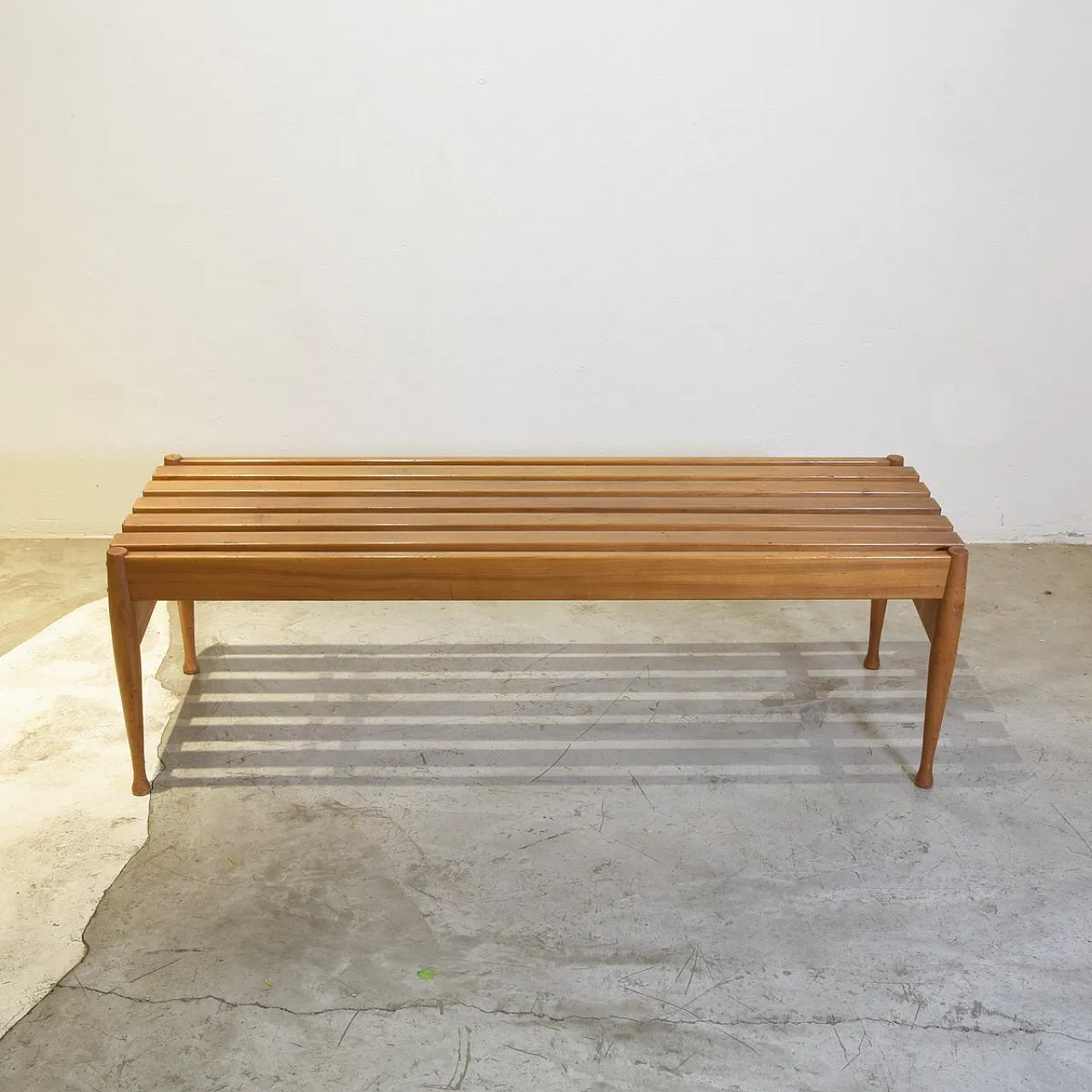 Slatted bench in beech attr. to Gio Ponti for Fratelli Reguitti, 1960s 6