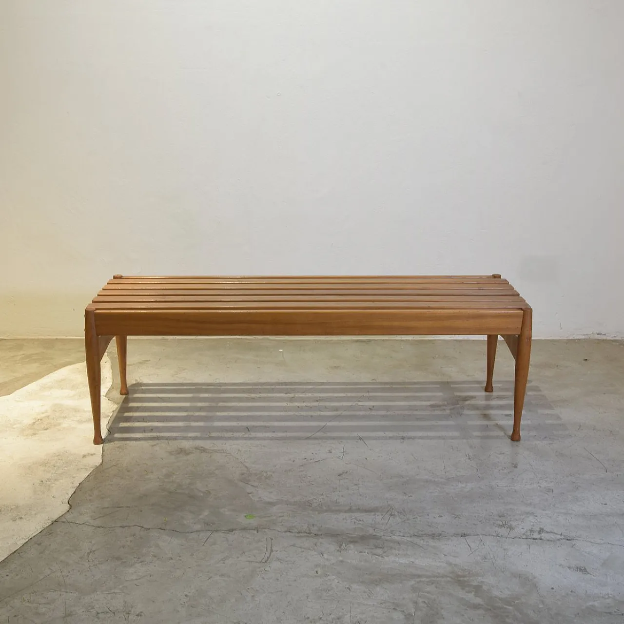 Slatted bench in beech attr. to Gio Ponti for Fratelli Reguitti, 1960s 7