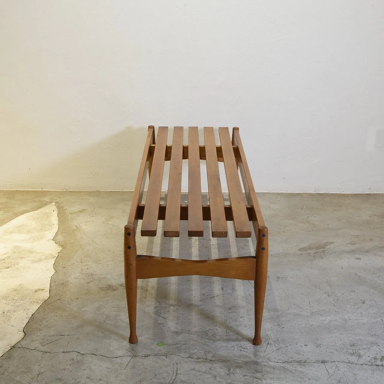 Slatted bench in beech attr. to Gio Ponti for Fratelli Reguitti, 1960s 9