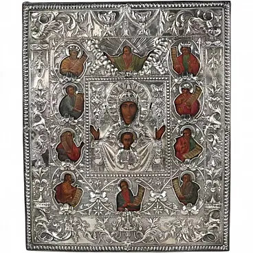 Most Holy Mother of God of the Orans type, The Sign, 19th century