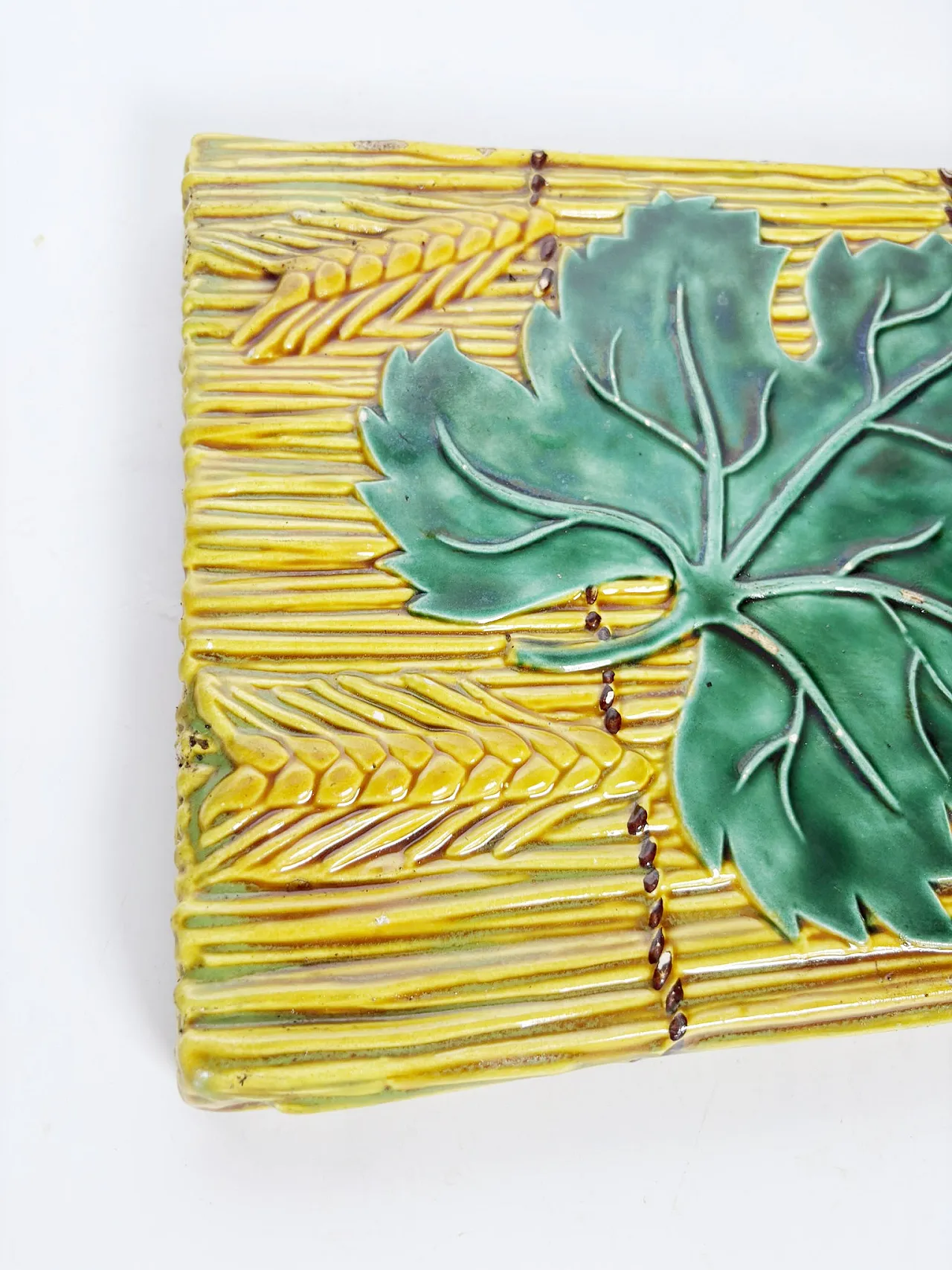 Sottopentola in ceramica smaltata gialla, anni ’70 5