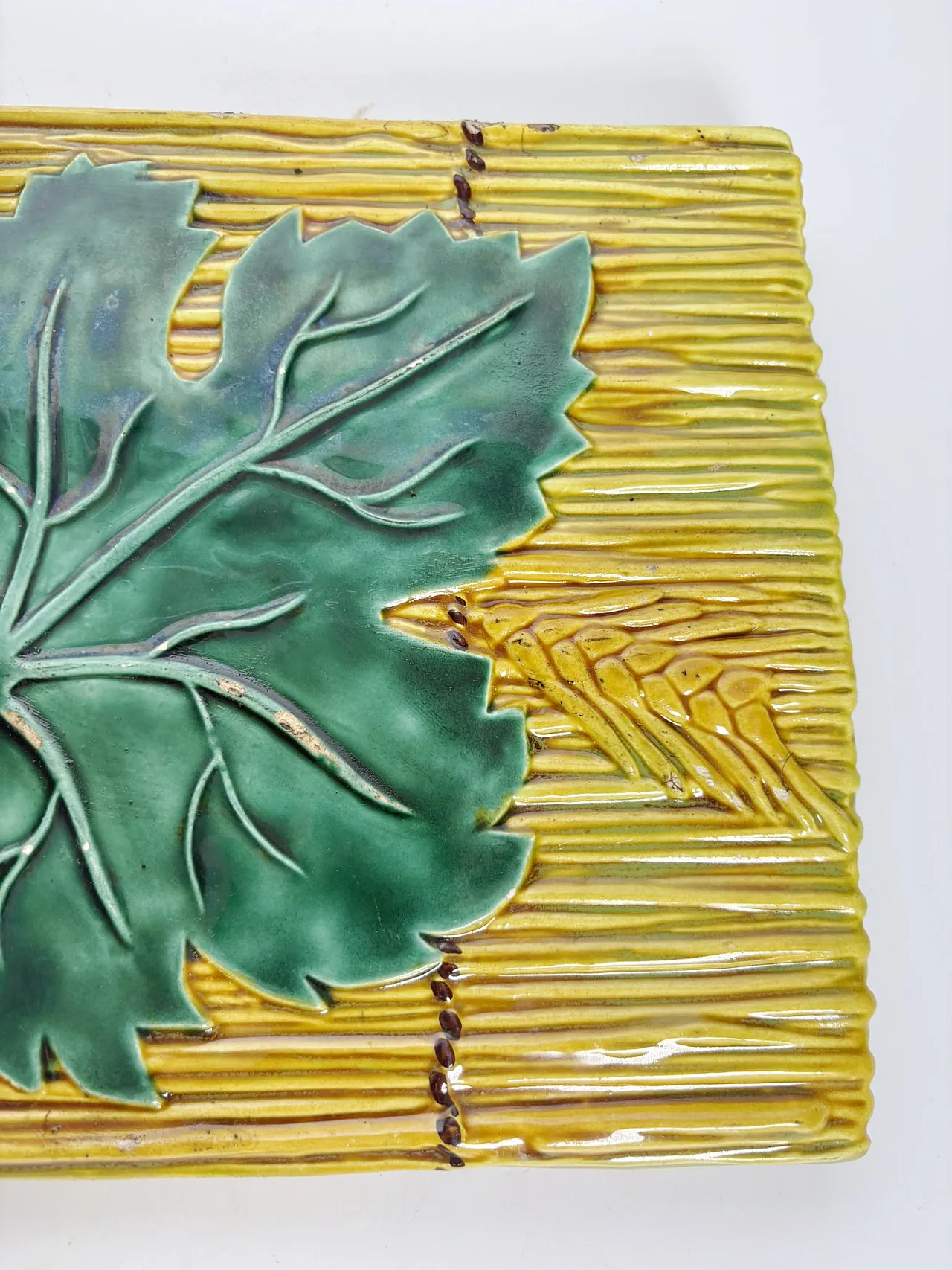 Sottopentola in ceramica smaltata gialla, anni ’70 6