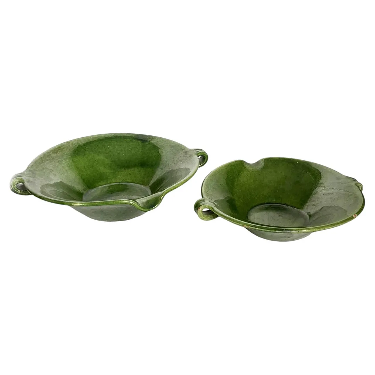 Coppia di ciotole in ceramica smaltata, anni ’60 1