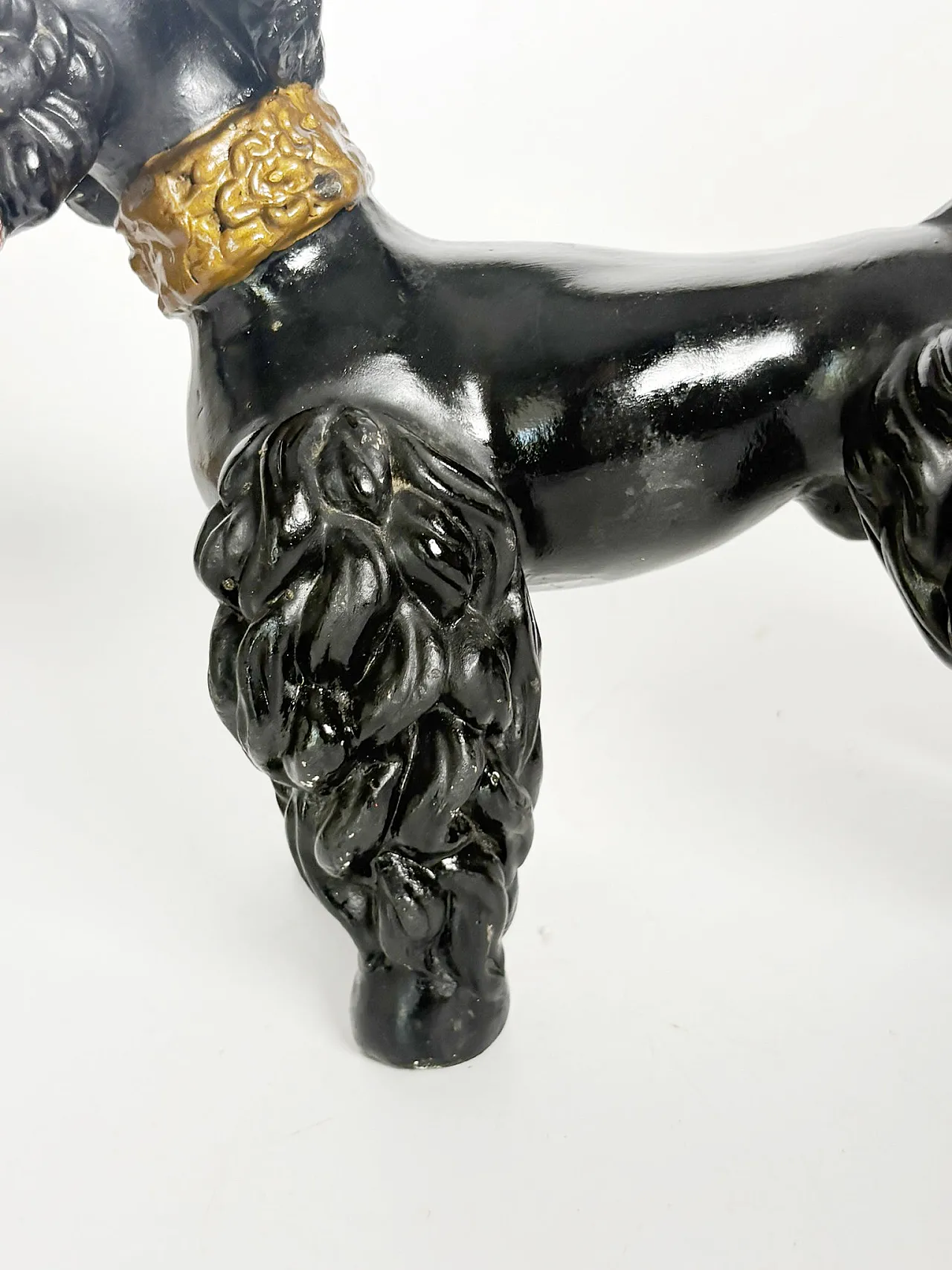 Scultura di barboncino in gesso patinato, anni '70 6