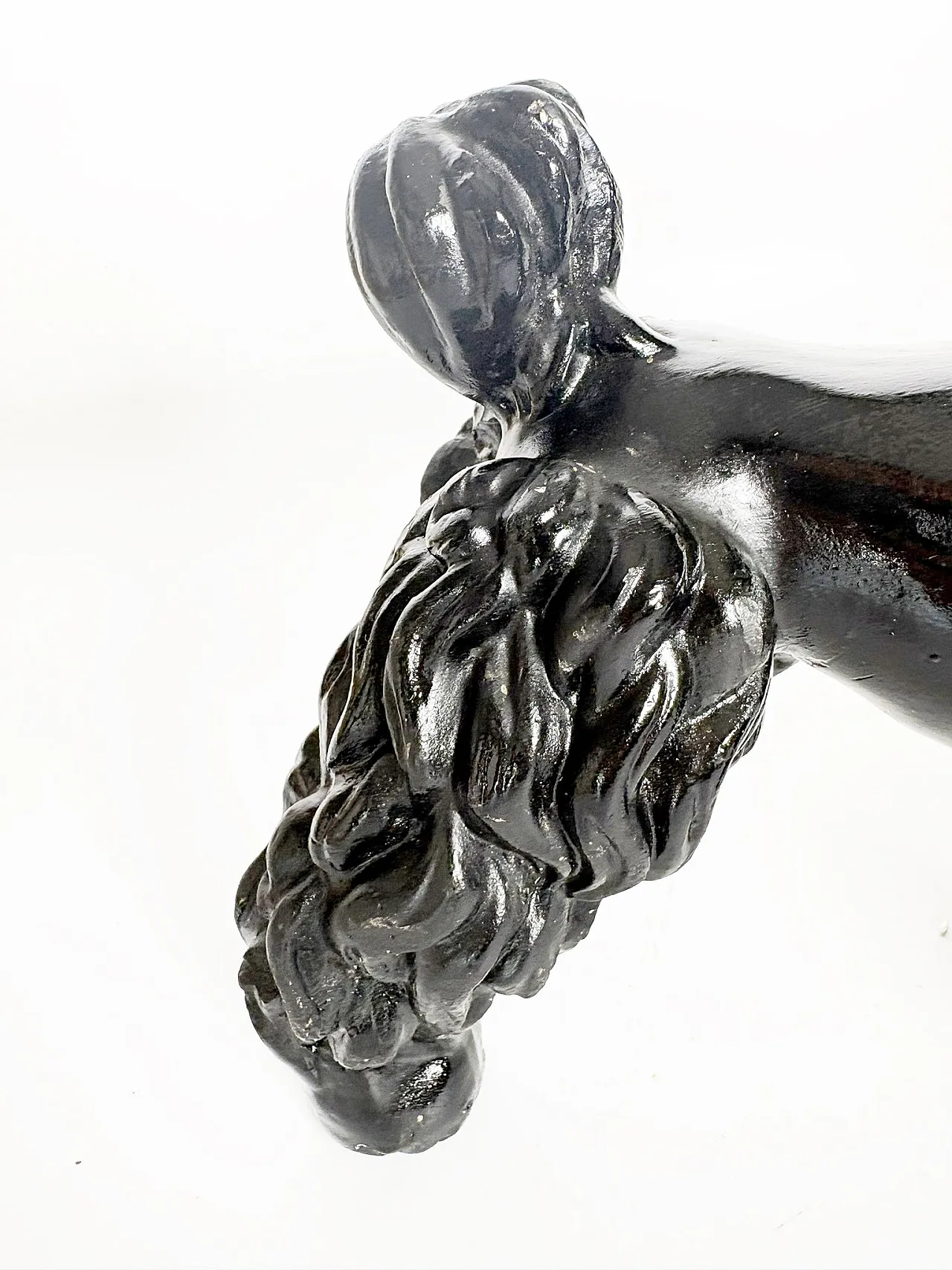 Scultura di barboncino in gesso patinato, anni '70 11