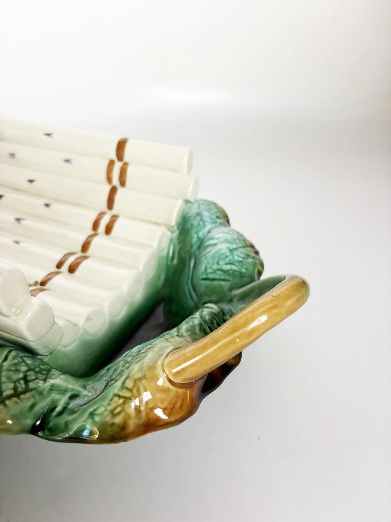 Piatto da portata per asparagi in maiolica, '800 7