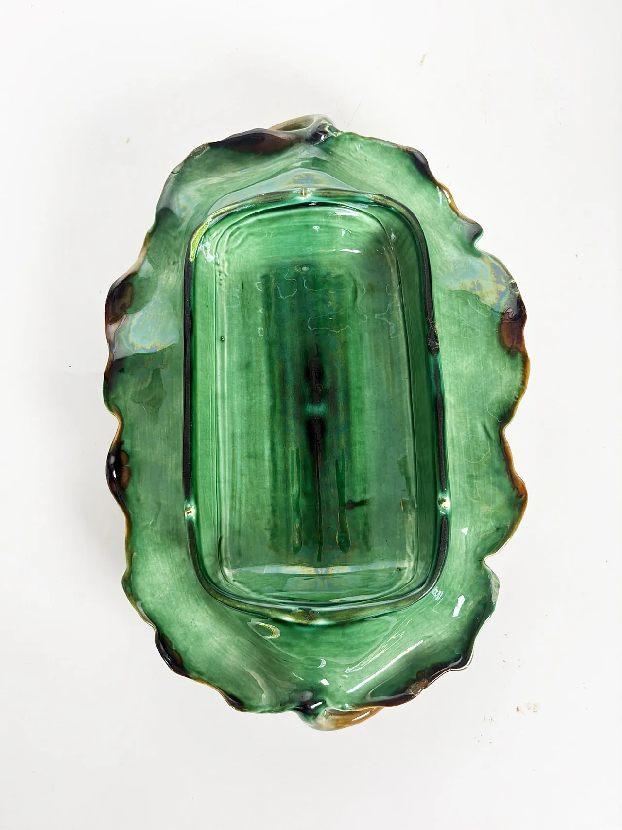 Piatto da portata per asparagi in maiolica, '800 9