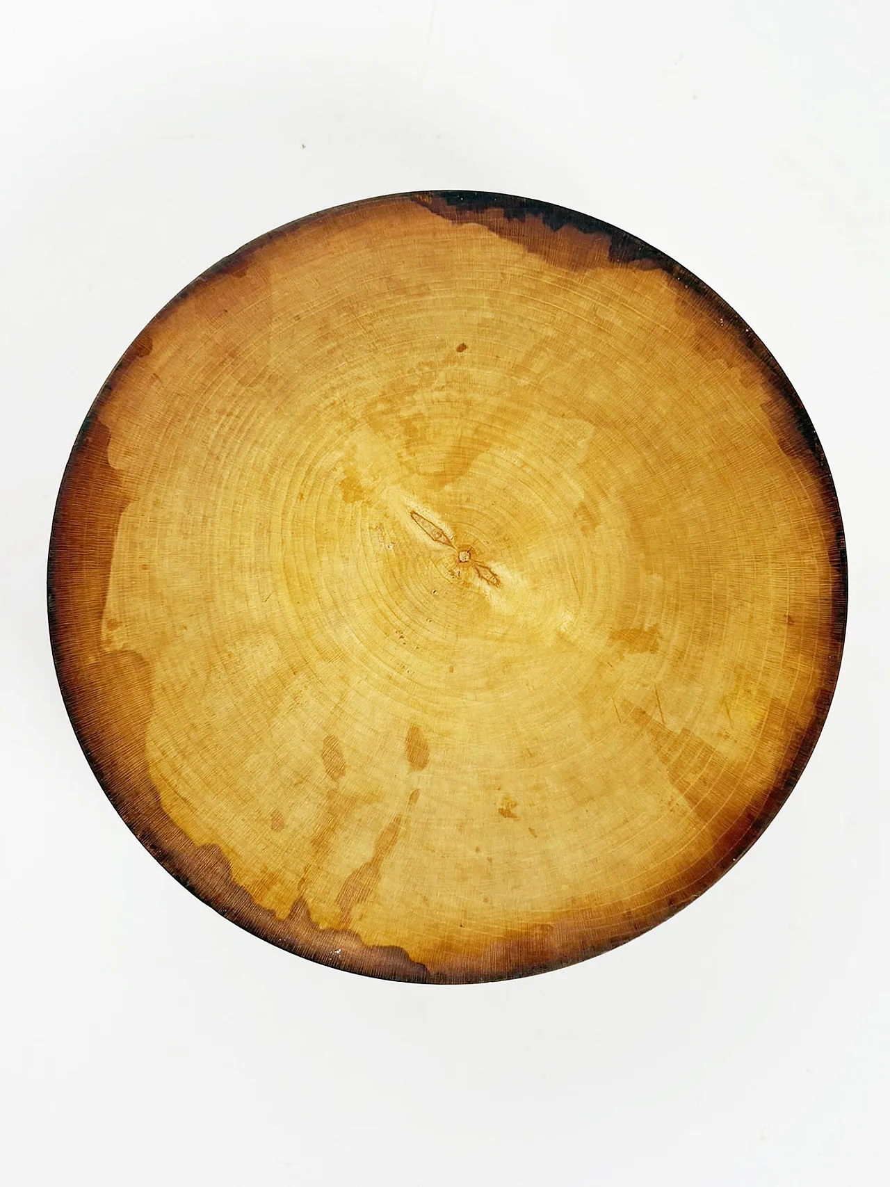 Scatola rotonda in legno, anni ’50 12