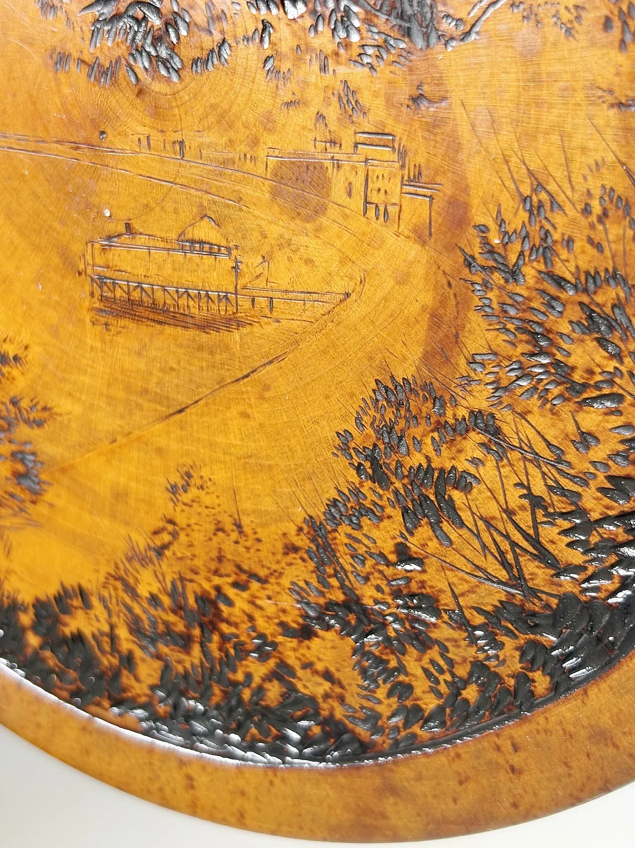 Scatola rotonda in legno, anni ’50 17