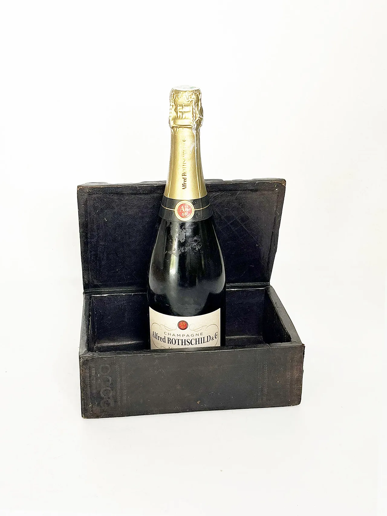 Embossed black leather box, 1950s 5