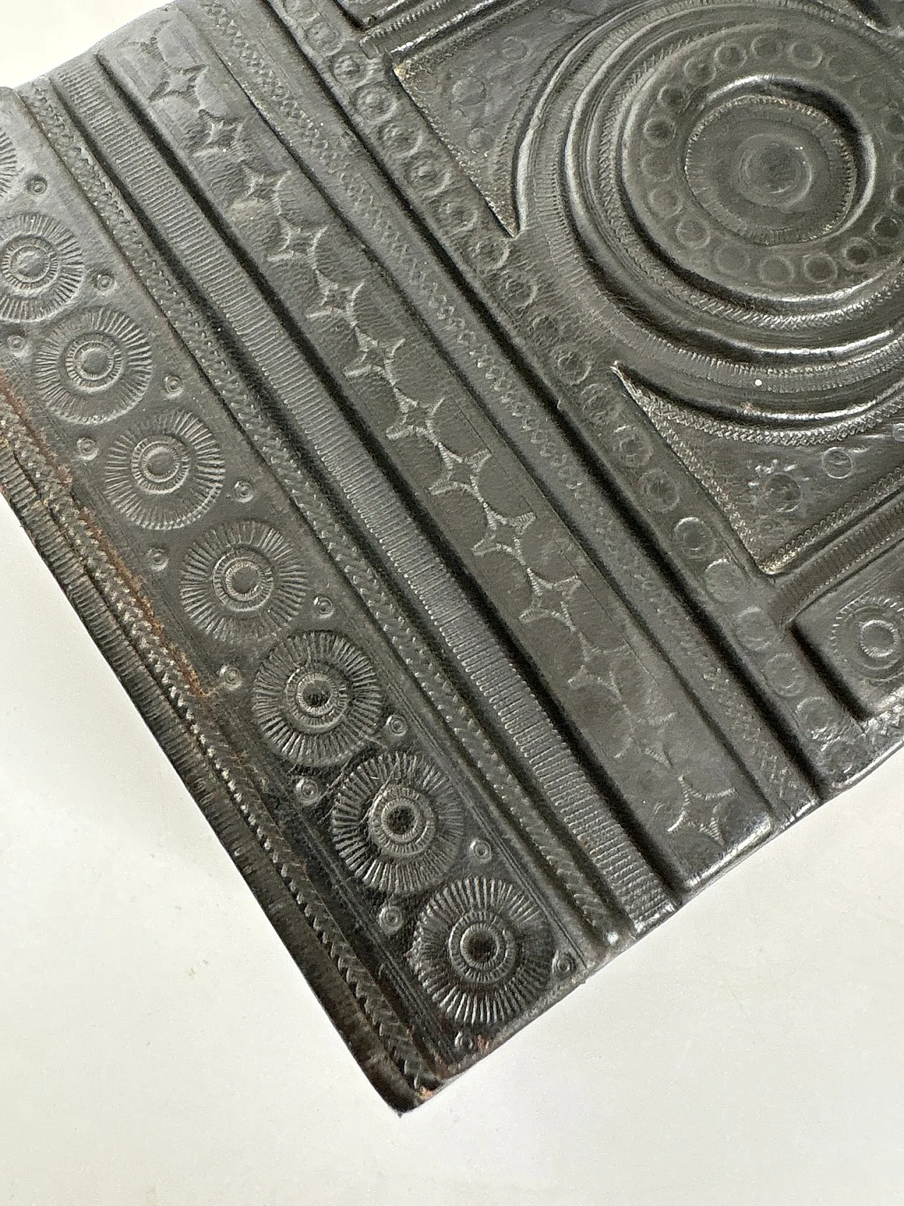 Embossed black leather box, 1950s 9
