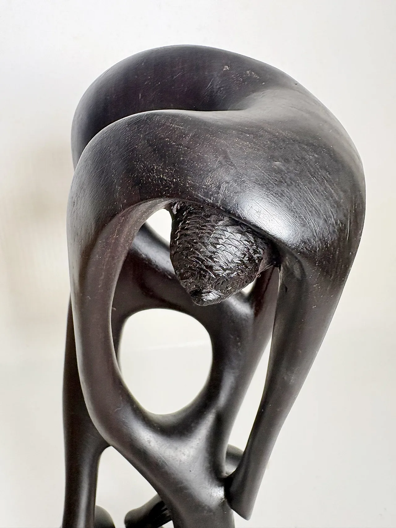 Modernist wooden sculpture, 1980s 10