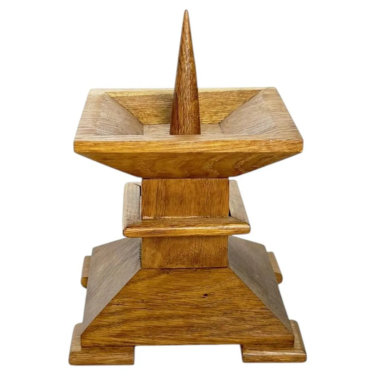 Oak candle holder, 1940s 1