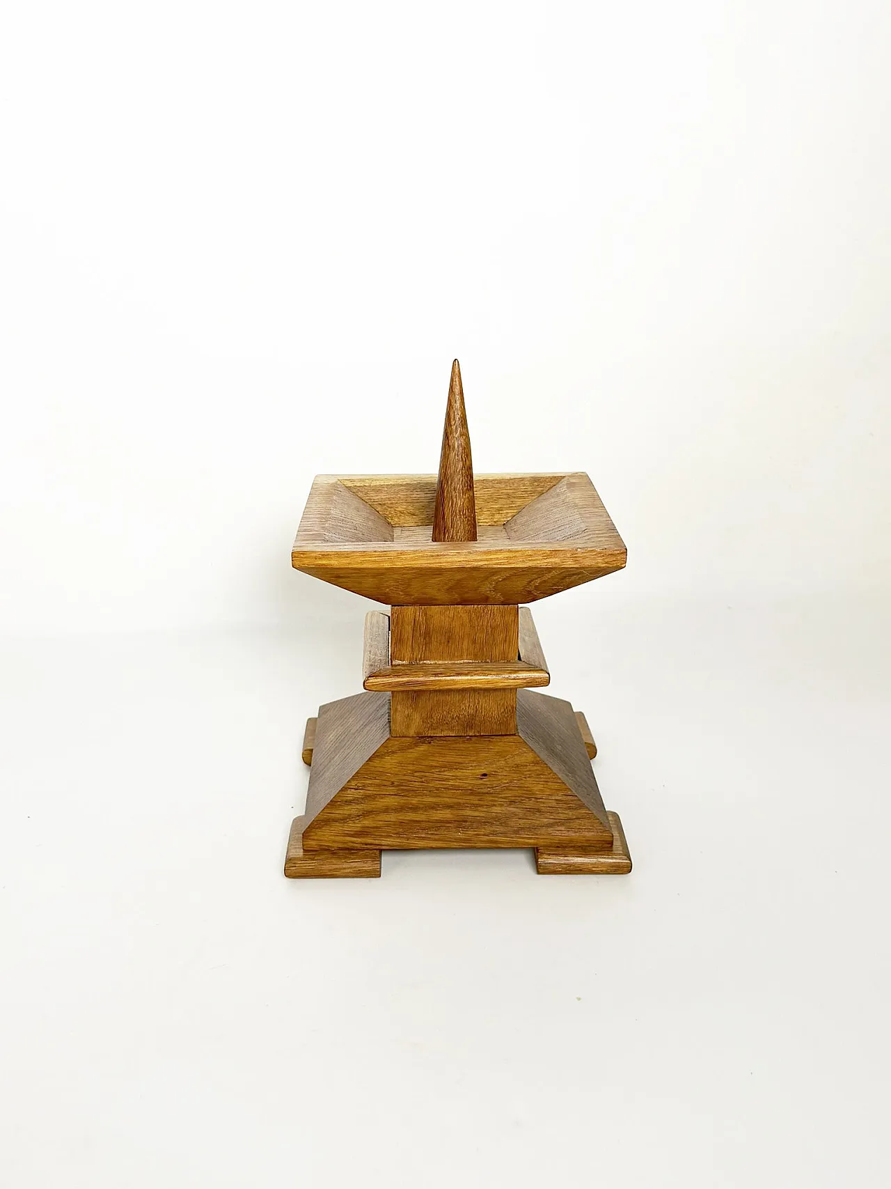 Oak candle holder, 1940s 2
