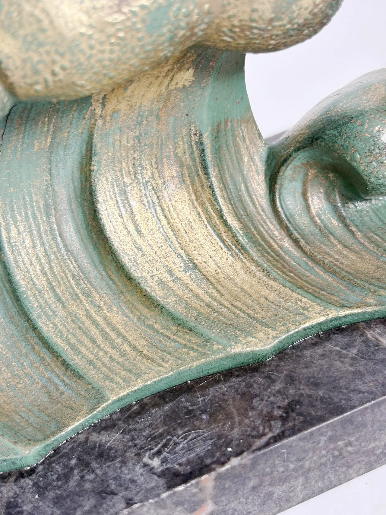 Bronze and marble sculpture depicting a fish, 1950s 13