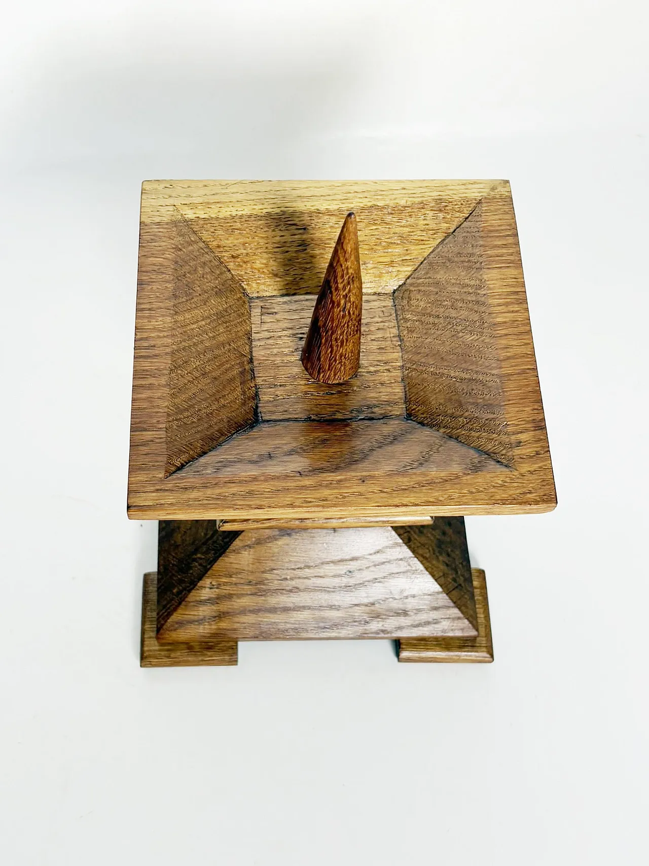 Oak candle holder, 1940s 4