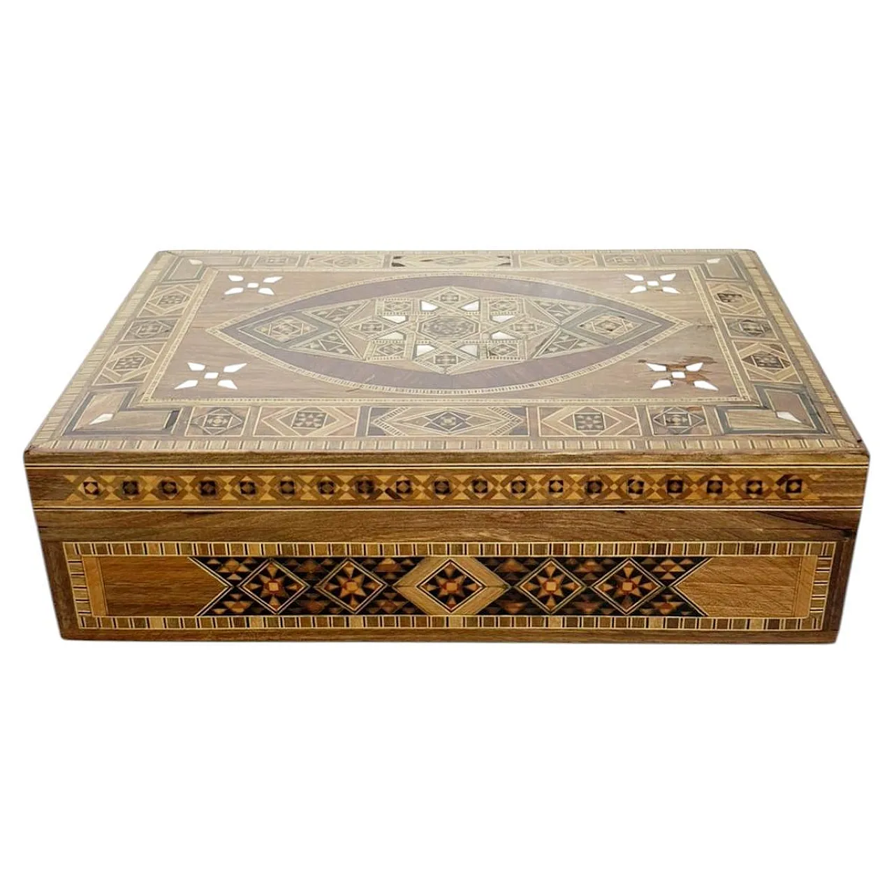 Scatola con intarsio in legno, anni ’70 1