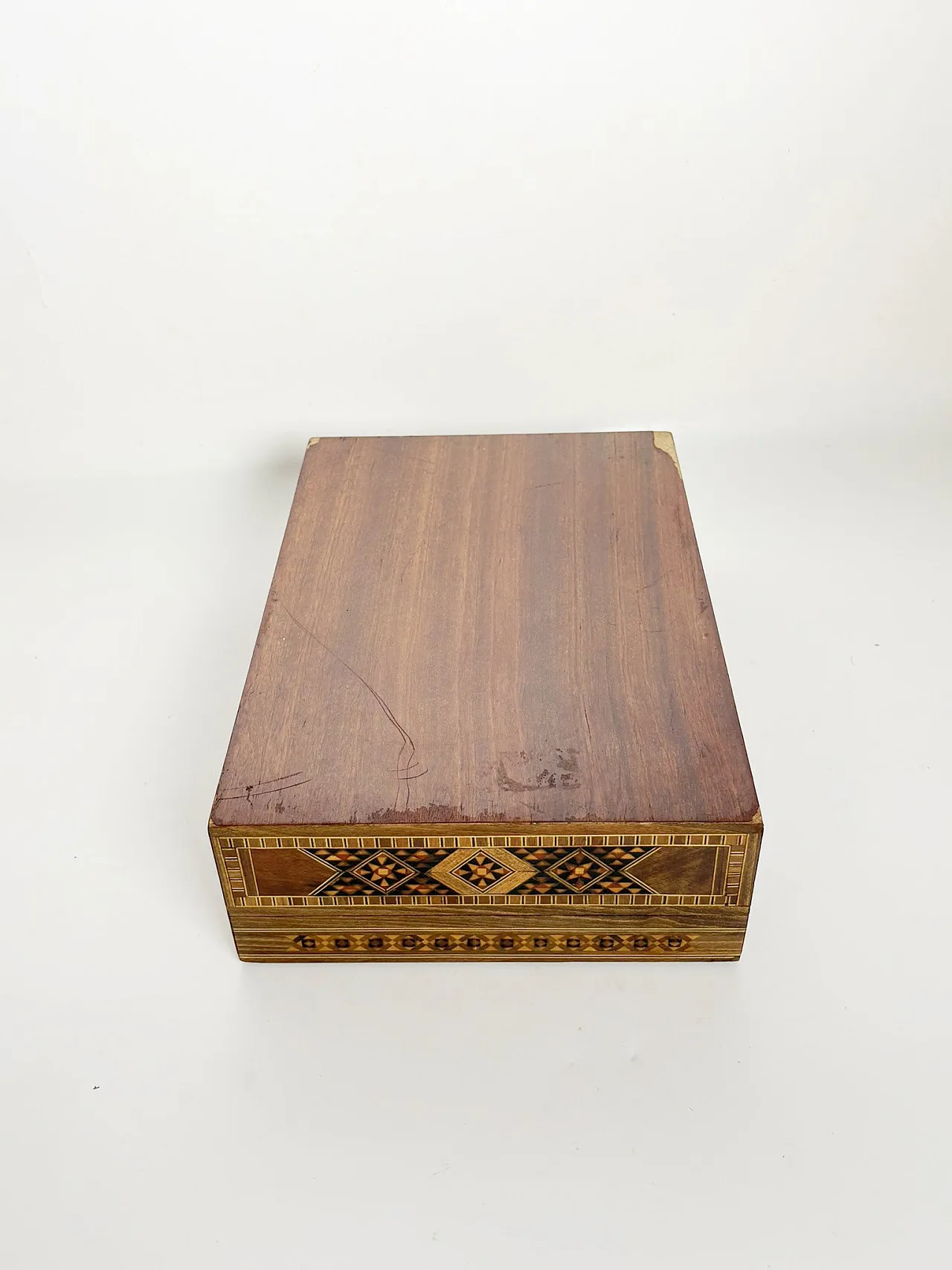 Scatola con intarsio in legno, anni ’70 14