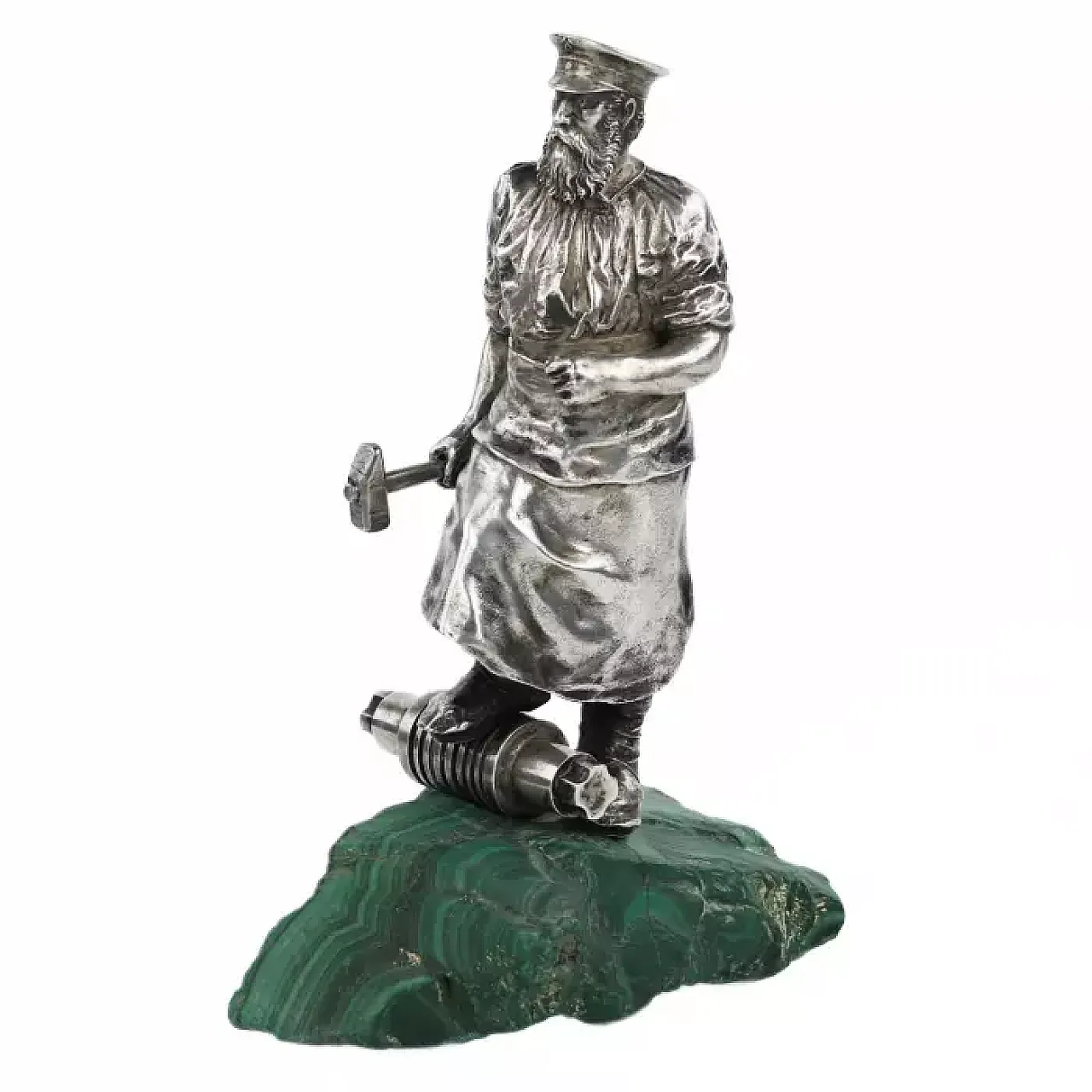 Ingegnere minerario, scultura in argento, inizio '900 1