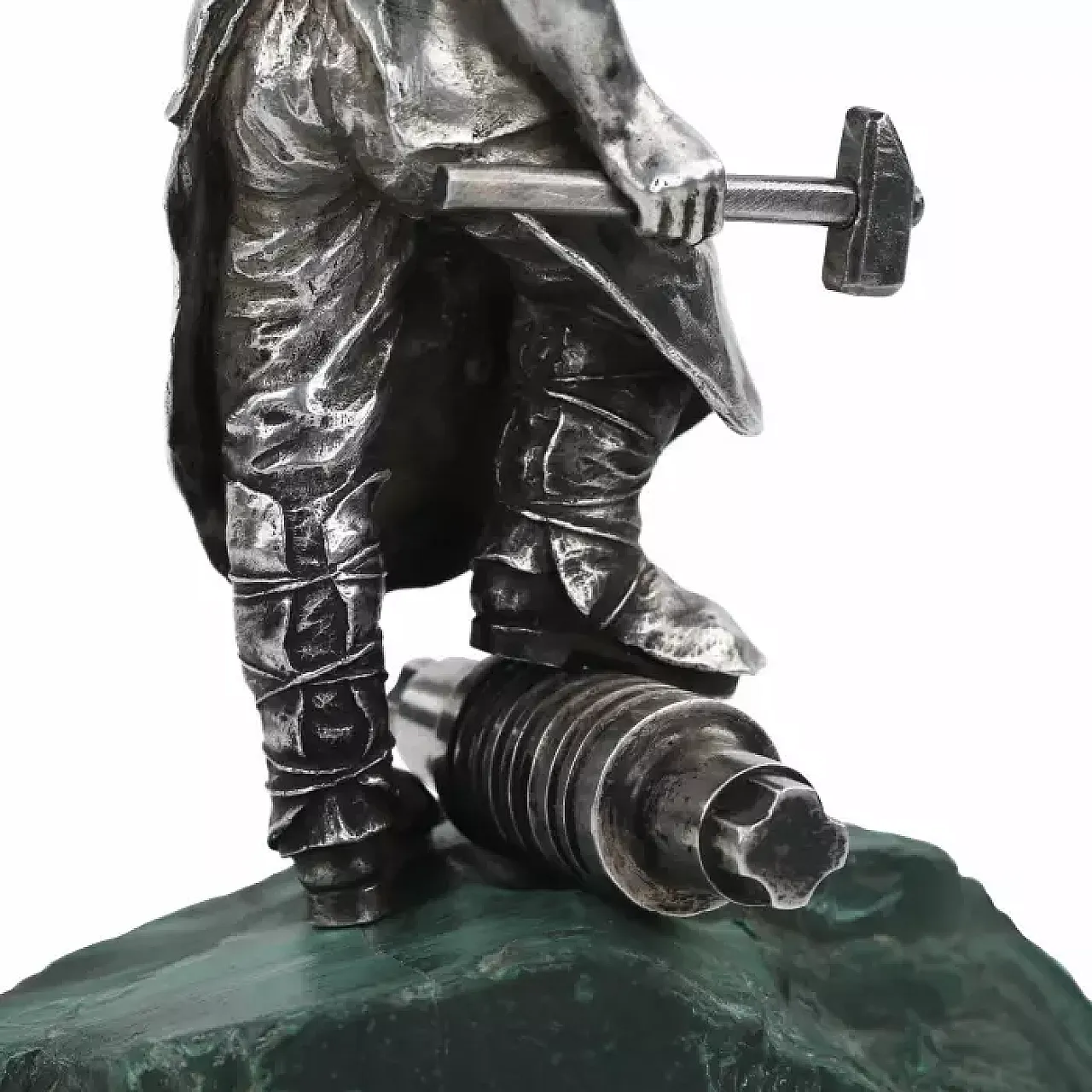 Ingegnere minerario, scultura in argento, inizio '900 4