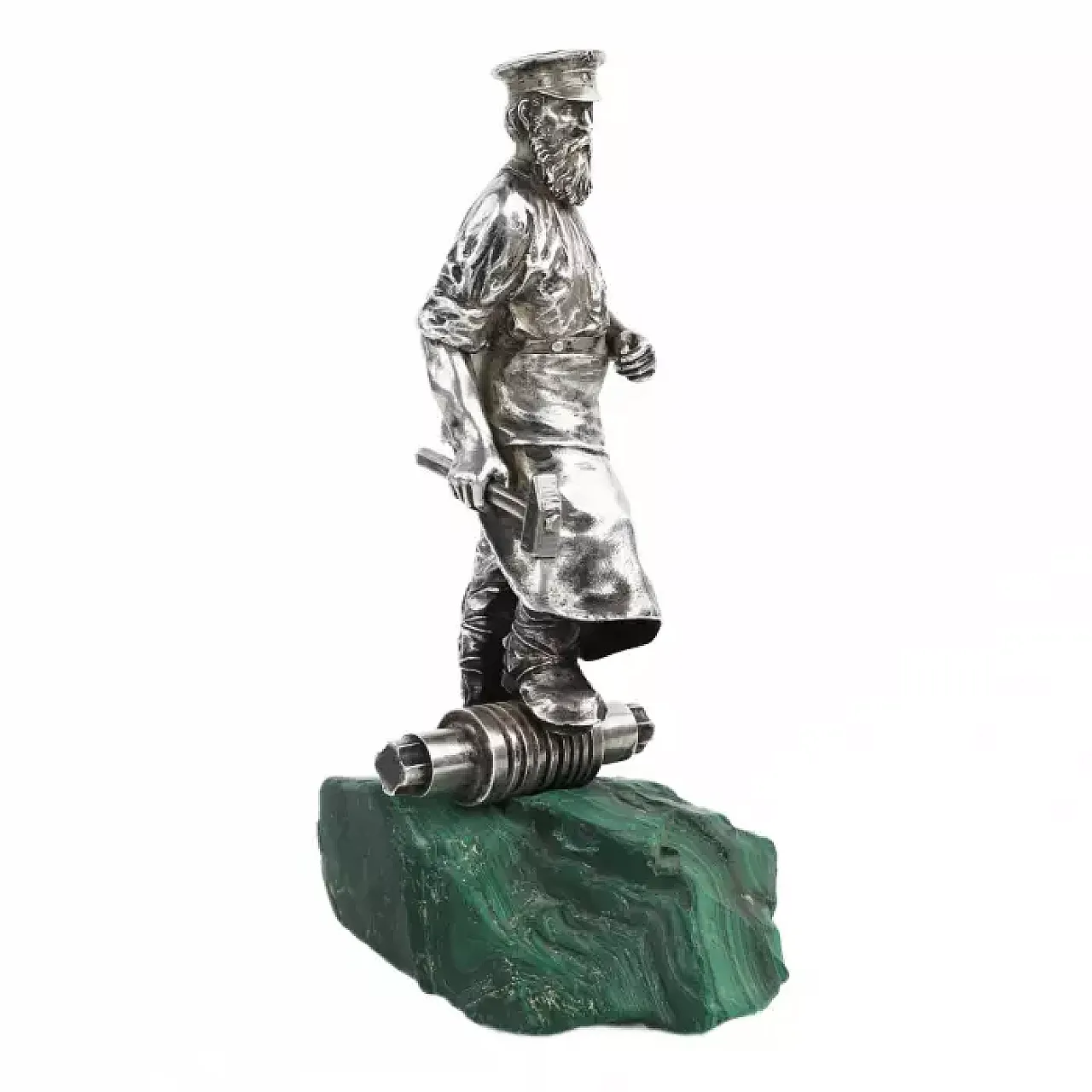 Ingegnere minerario, scultura in argento, inizio '900 7