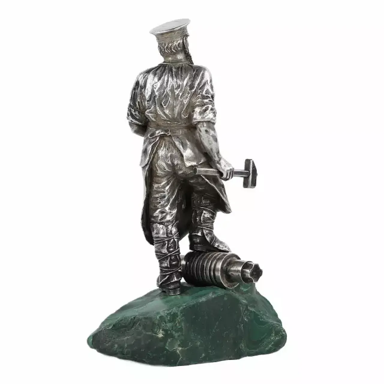 Ingegnere minerario, scultura in argento, inizio '900 9