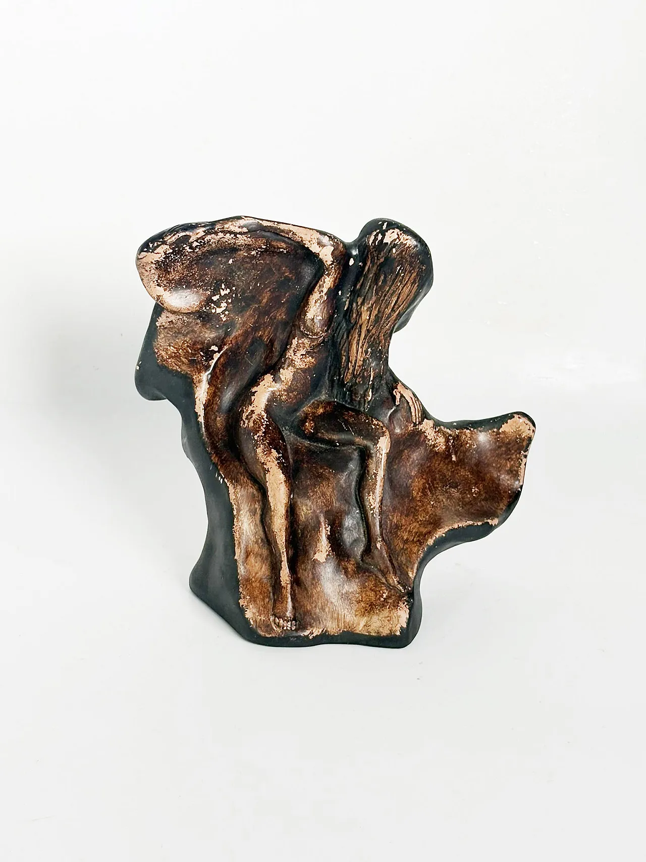 Patinated terracotta sculpture with multiple faces, 1960s 5