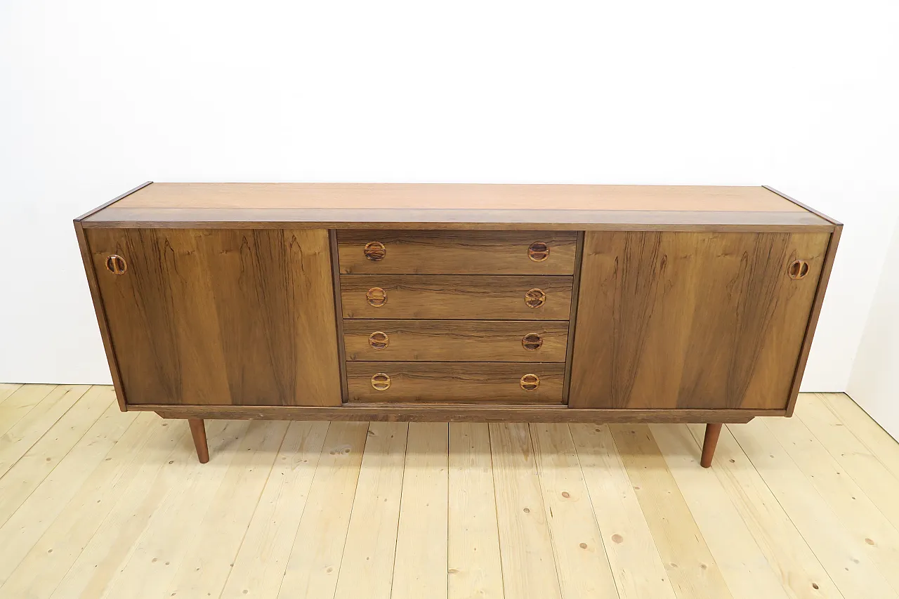 Teak sideboard with central drawers, 1960s 2