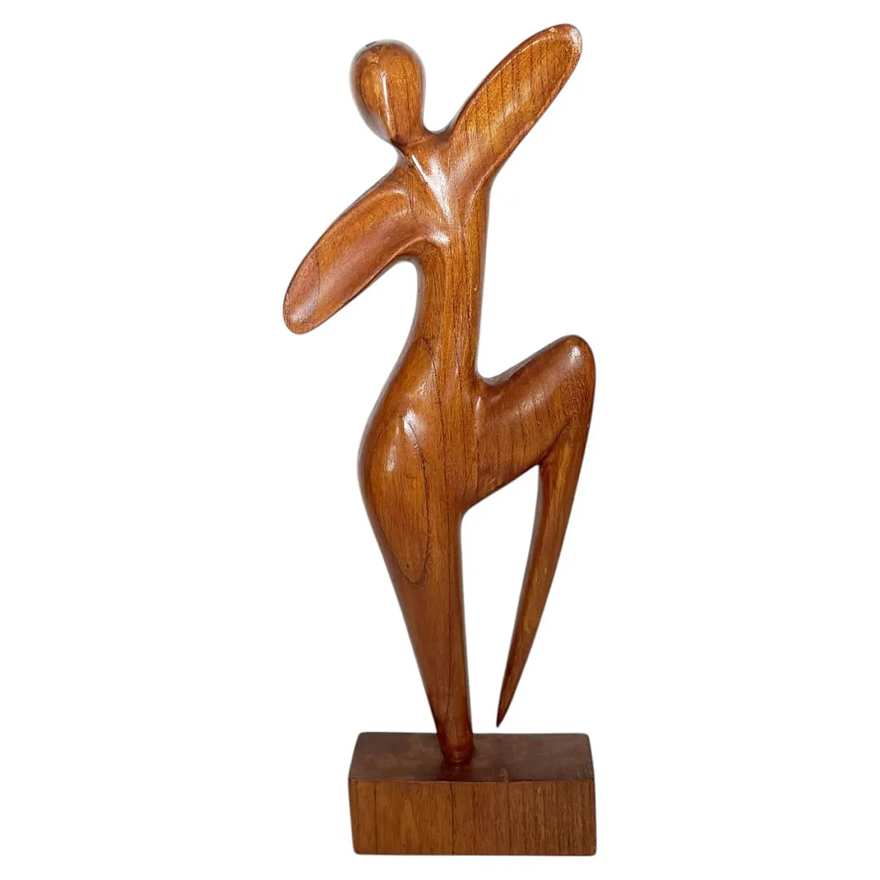 Scultura in legno raffigurante una donna, anni ’60 1