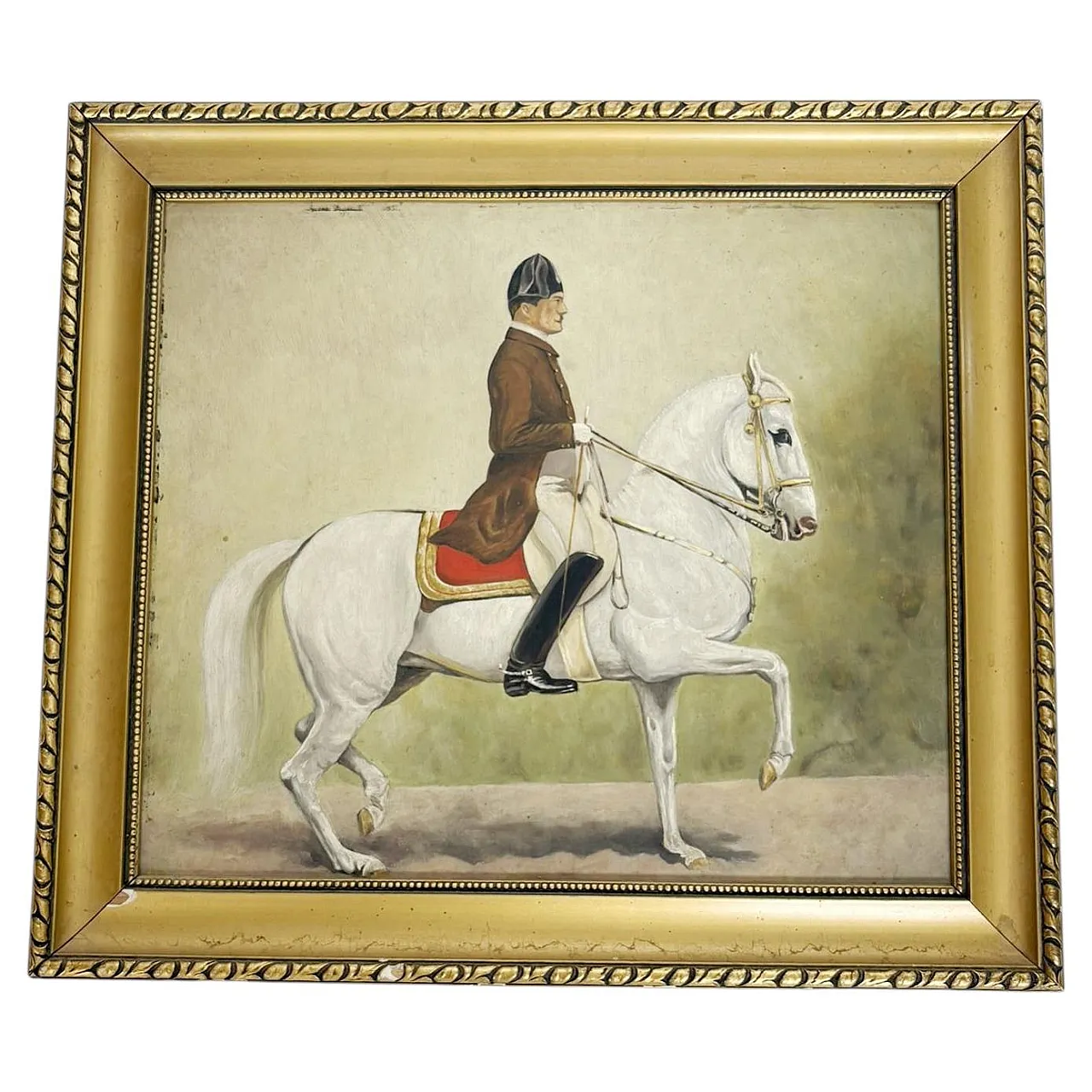 Painting of a Horseman, oil on canvas, early 20th century 1